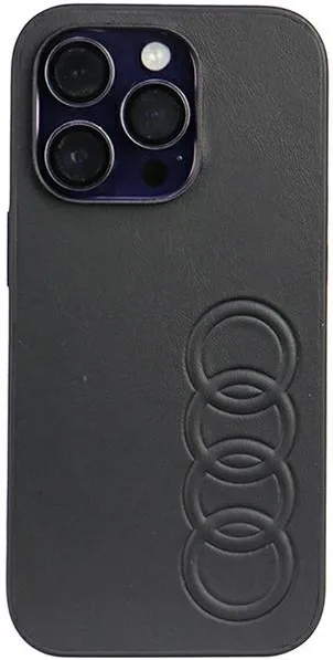 Audi Synthetic Leather iPhone 14 Pro 6.1" black/black hardcase AU-TPUPPCIP14P-TT/D1-BK