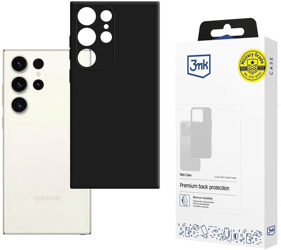 3mk Matt Case for Samsung Galaxy S23 Ultra - Black