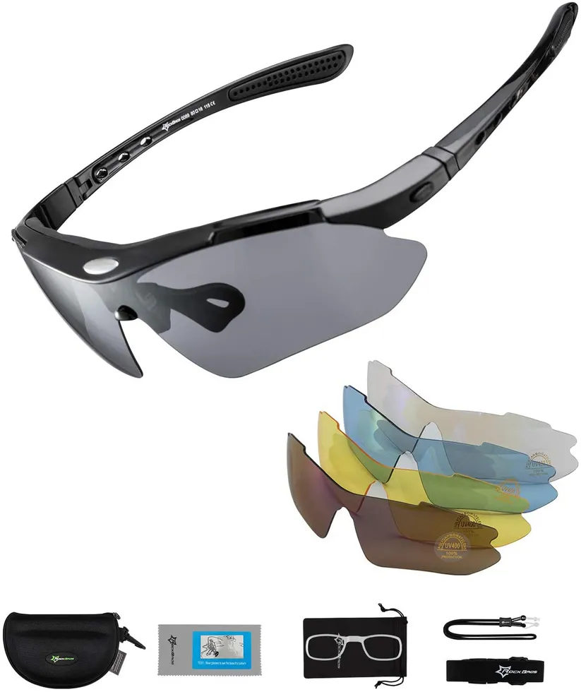Rockbros 10003 Polarized Cycling Glasses - Black