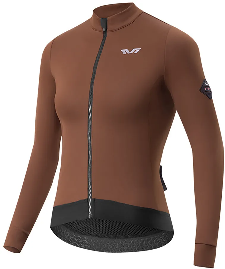 Rockbros YDWT006 TVI women's cycling jersey insulated autumn/winter L - brown