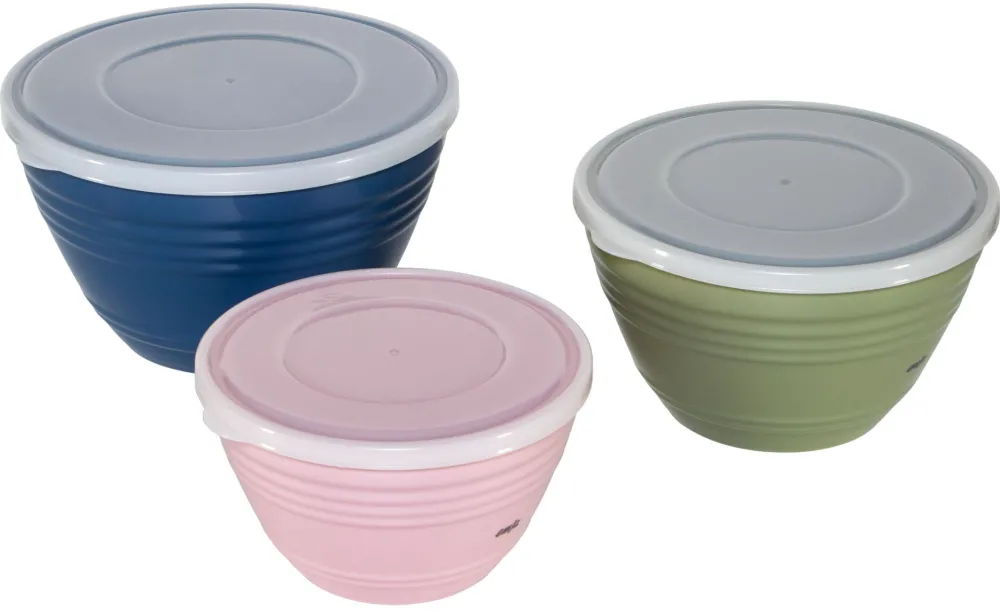 Emsa Mixing Bowl Set colourful Prep & Bake 3-piece with lid