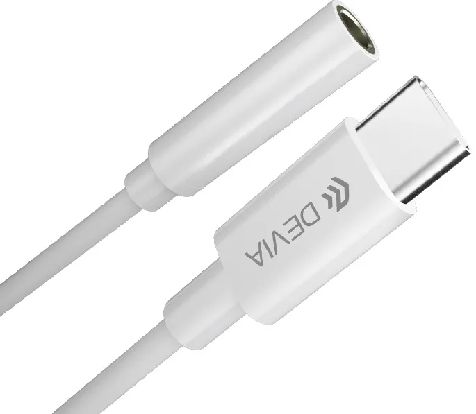 Devia adapter EC608 USB-C - jack 3,5mm white