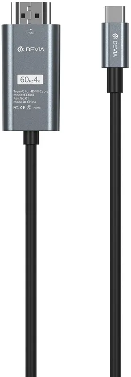 Devia cable Storm EC084 USB-C - HDMI 4K 60 Hz 2,0 m black
