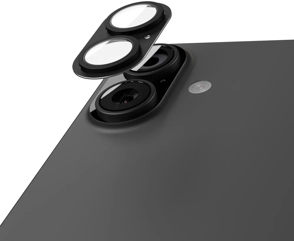Etteri full camera lens guard for iPhone 17 black