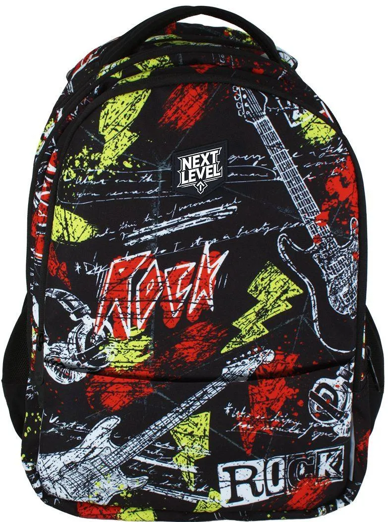 Ghiozdan Next Level, 2 compartimente, colectia 4EverRock, 48x33x20 cm