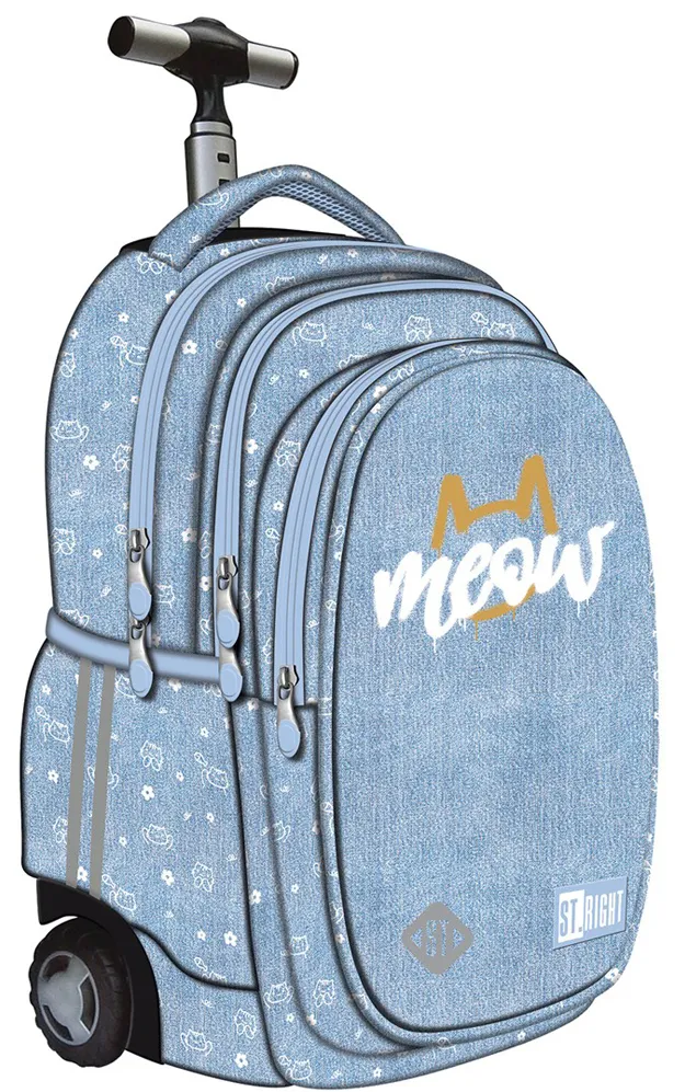 Troller Majewski ST Right, TB01 17 inch, Meow Mood, 4 compartimente, 44 x 32 x 25 cm