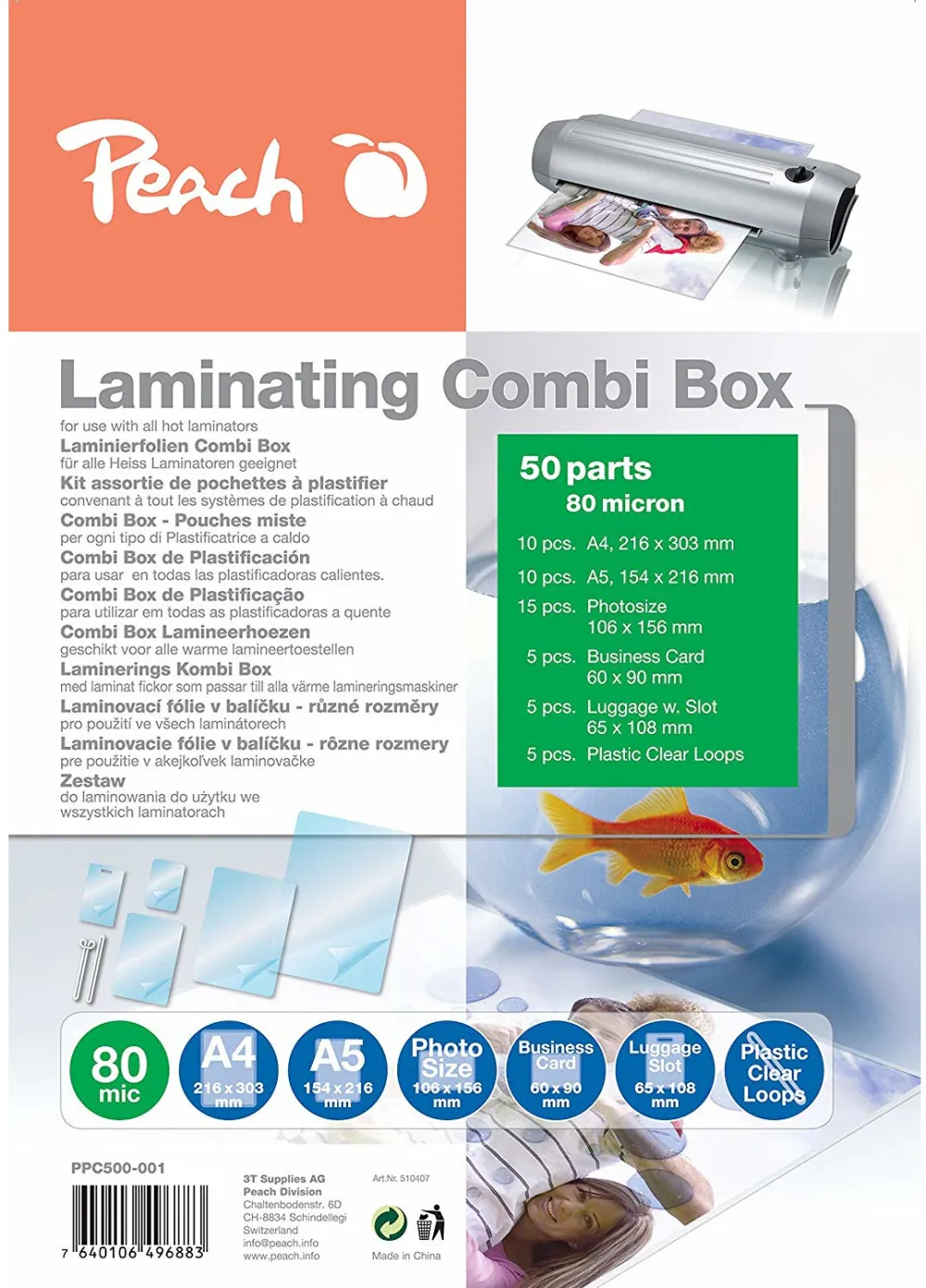 Peach Laminierfolien 100er Starterset