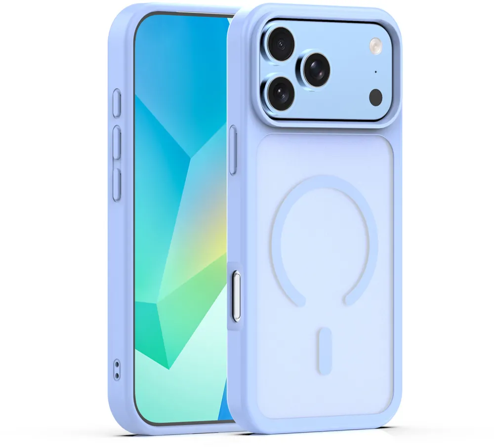 Mag Matt case for iPhone 17 Pro 6,3" / iPhone 18 Pro 6,3" light blue big hole