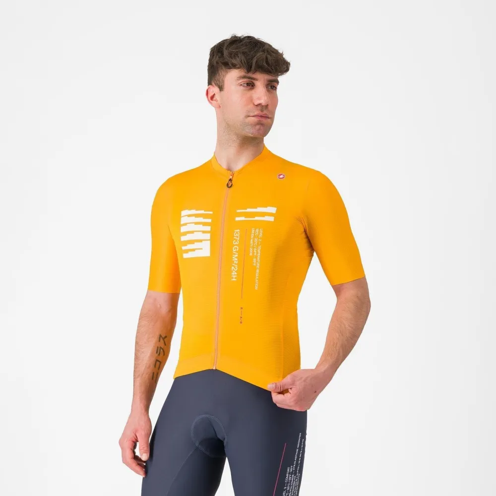 Castelli - tricou ciclism maneca scurta tailored fit - Espresso R--A/D Jersey - portocaliu - M