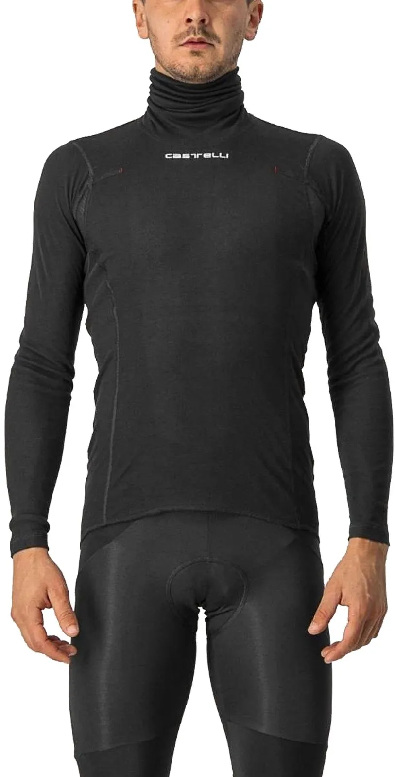 Castelli - bluza corp maneca lunga cu guler -4-6 gr C - Flanders Warm Neck Warm - negru - S