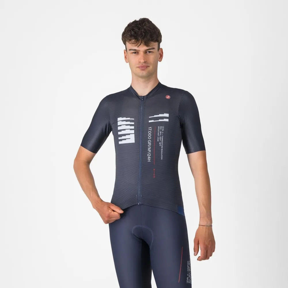 Castelli - tricou ciclism maneca scurta tailored fit - Espresso R--A/D Jersey - albastru Twilight - 3XL