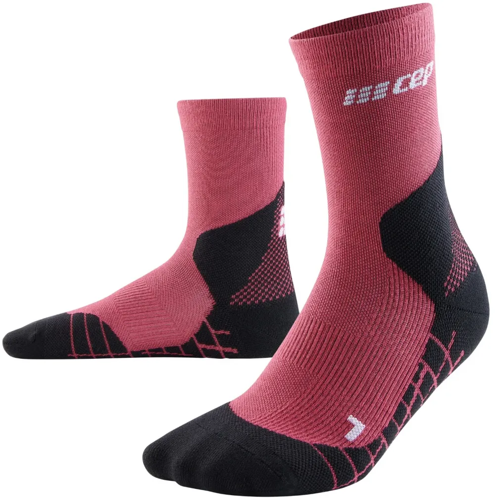 CEP - sosete compresie medii - light merino socks hiking mid cut v3 - berry - II