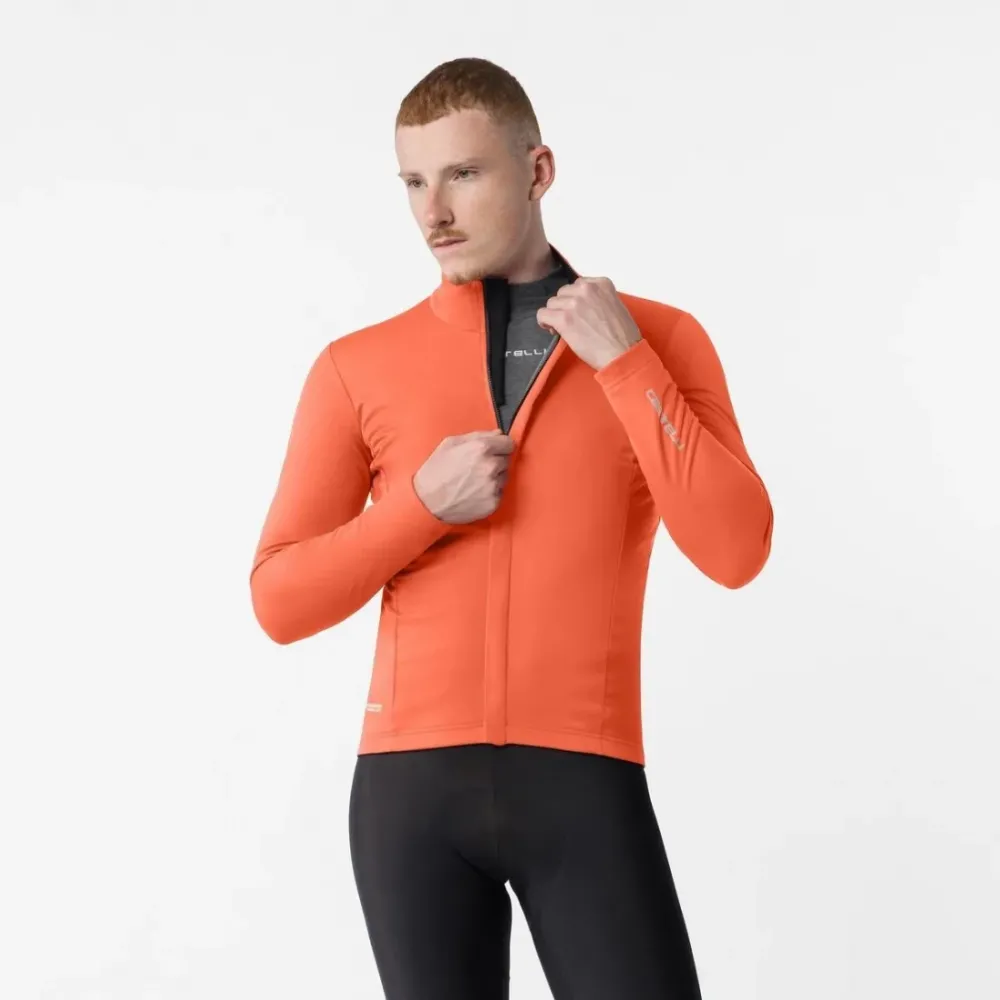 Castelli - jacheta ciclism iarna - Salto 2 Jacket - rosu portocaliu - M