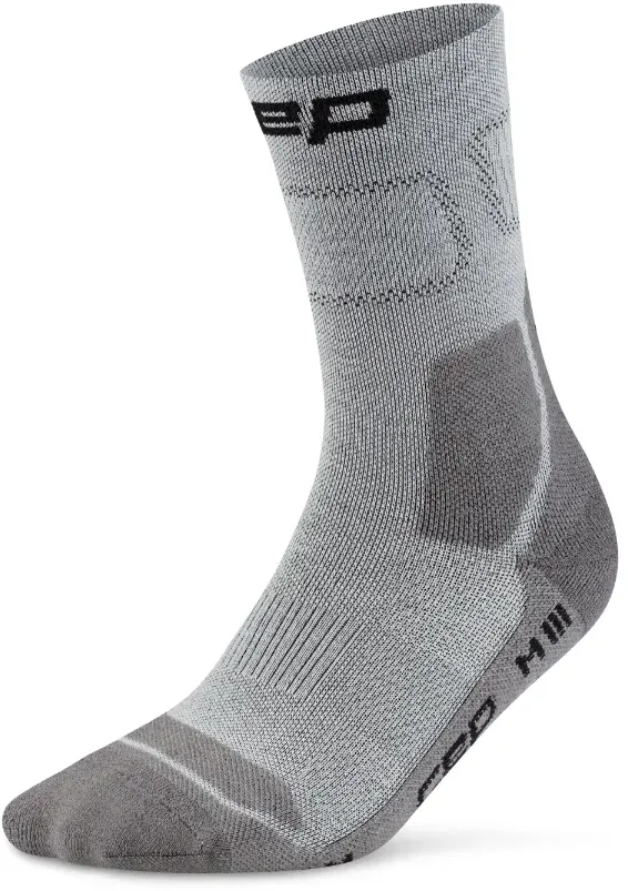 CEP - sosete compresie mid cut - Hiking Light Cushion - grey | dark grey - IV (42-45)