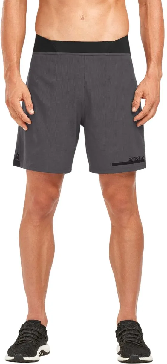 2XU - pantaloni scurti - Training 2 in 1 compression 7 - gri-negru - XXL