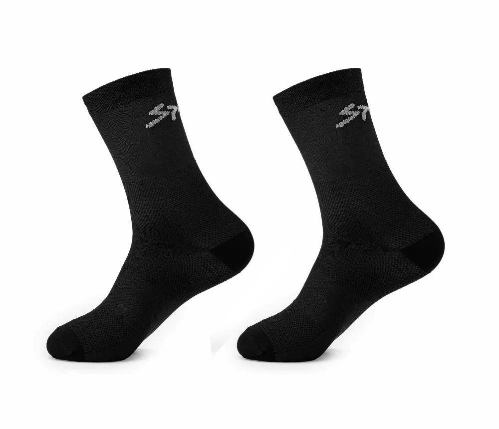 Spiuk - Set sosete ciclism medii ANATOMIC MEDIUM LONG 2 PACK - black - 48-51