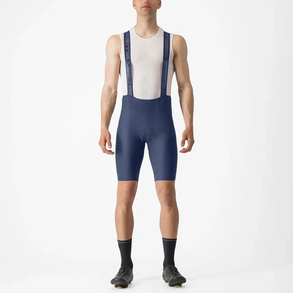 Castelli - pantaloni ciclism scurti cu bretele - Espresso Bibshort - indigo - M