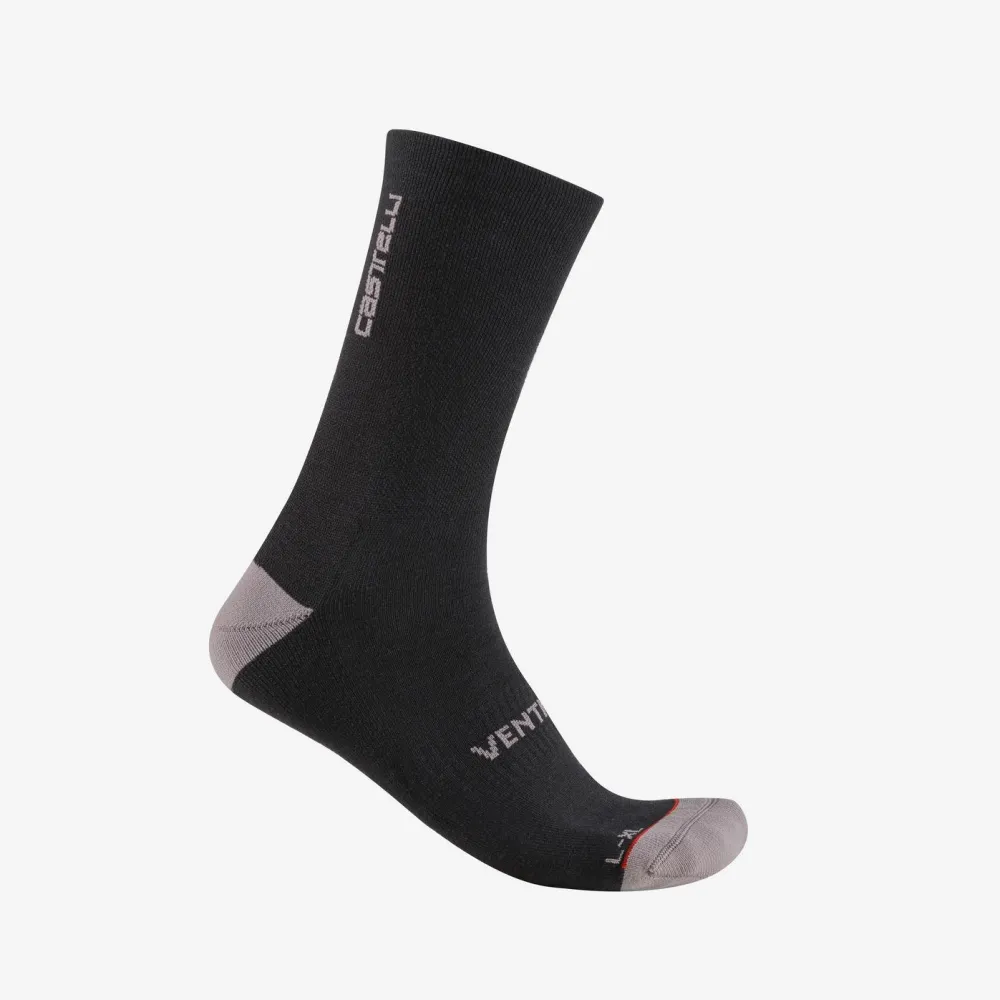 Castelli - sosete ciclism - Venti Soft Merino Sock - negru - LXL - 40-43