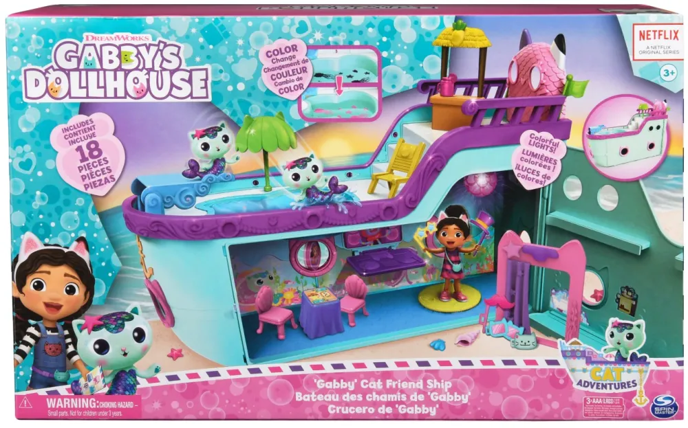 Spin Master Gabby's Dollhouse - Gabby's Cruise Ship, Toy Vehicle