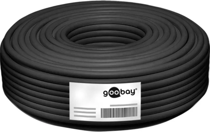 goobay Outdoor Network Cable Cat.7 S/FTP (PiMF) (black, 100 meters)