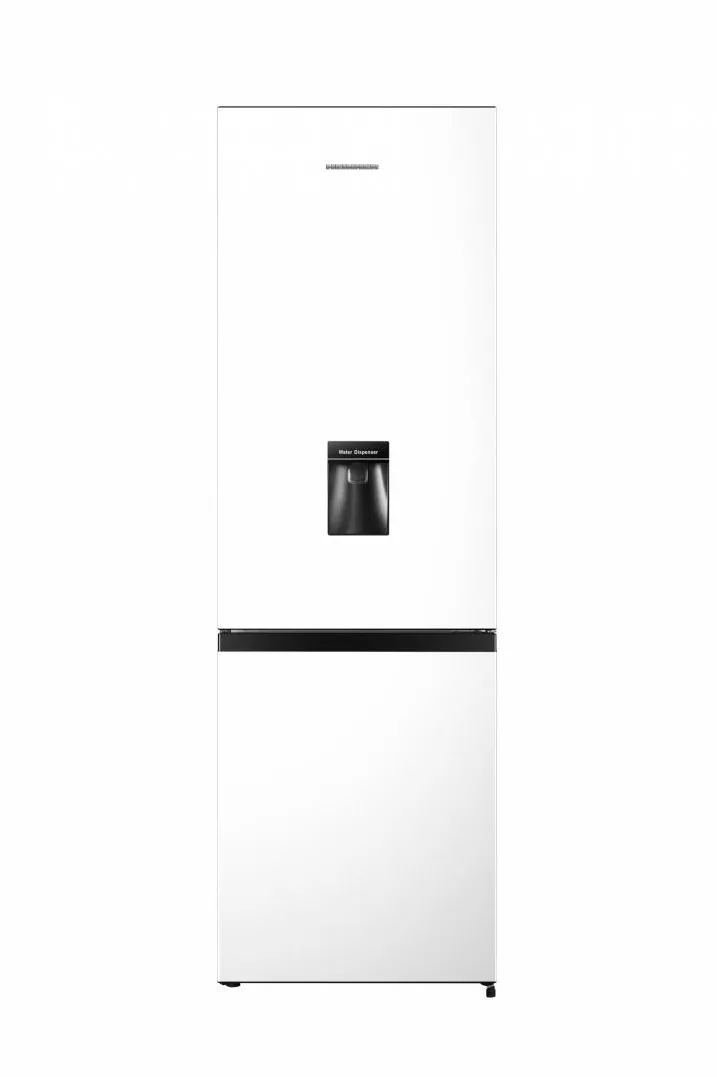 Combina frigorifica Heinner HC-HS268WDE++, 268 l, Clasa E, Dozator apa, Control electronic cu termostat ajustabil, Lumina led, 3 rafturi sticla frigider, H 180 cm, Alb