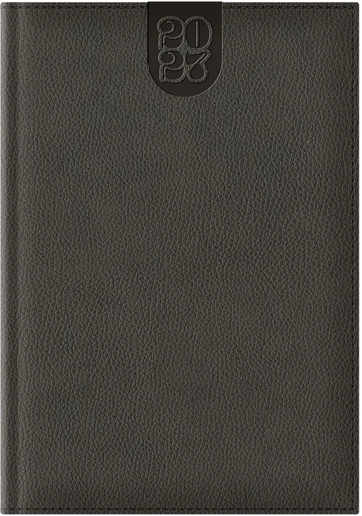 Agenda Dakota A4, datata, hartie ivory, coperta gri