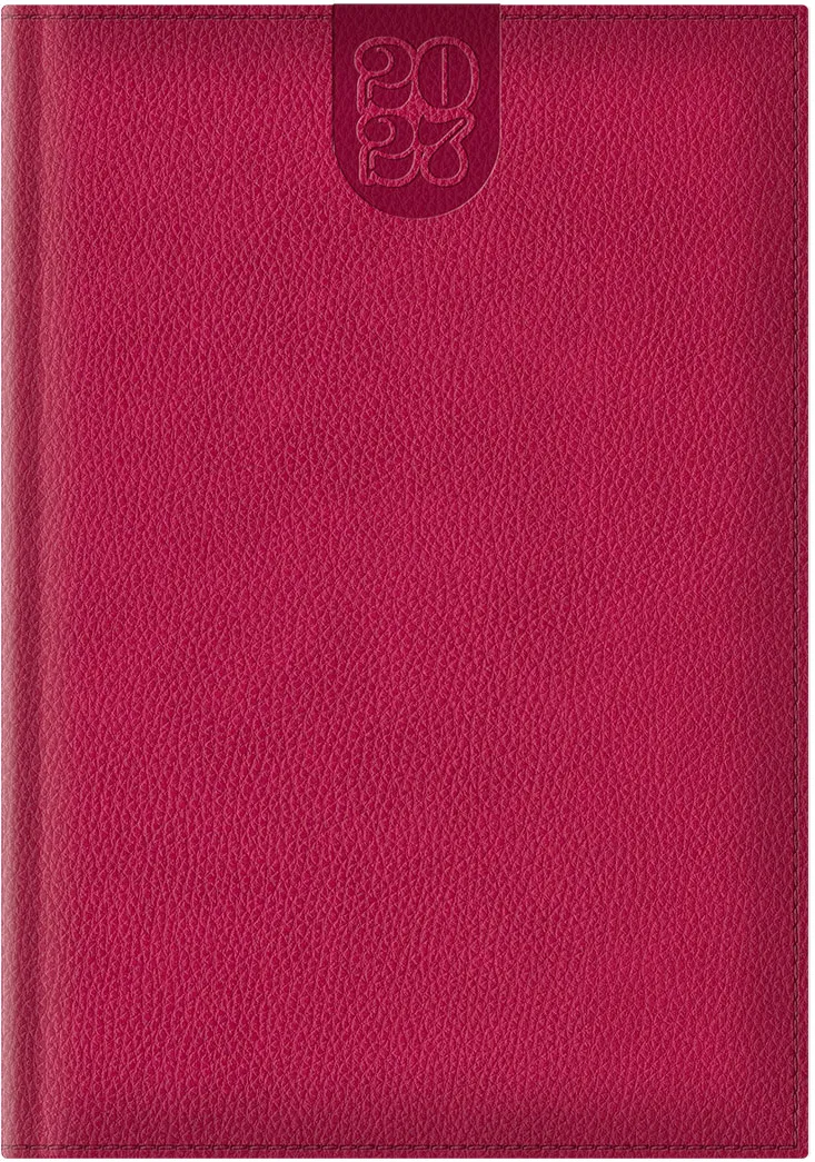 Agenda Dakota A4, datata, hartie ivory, coperta fucsia