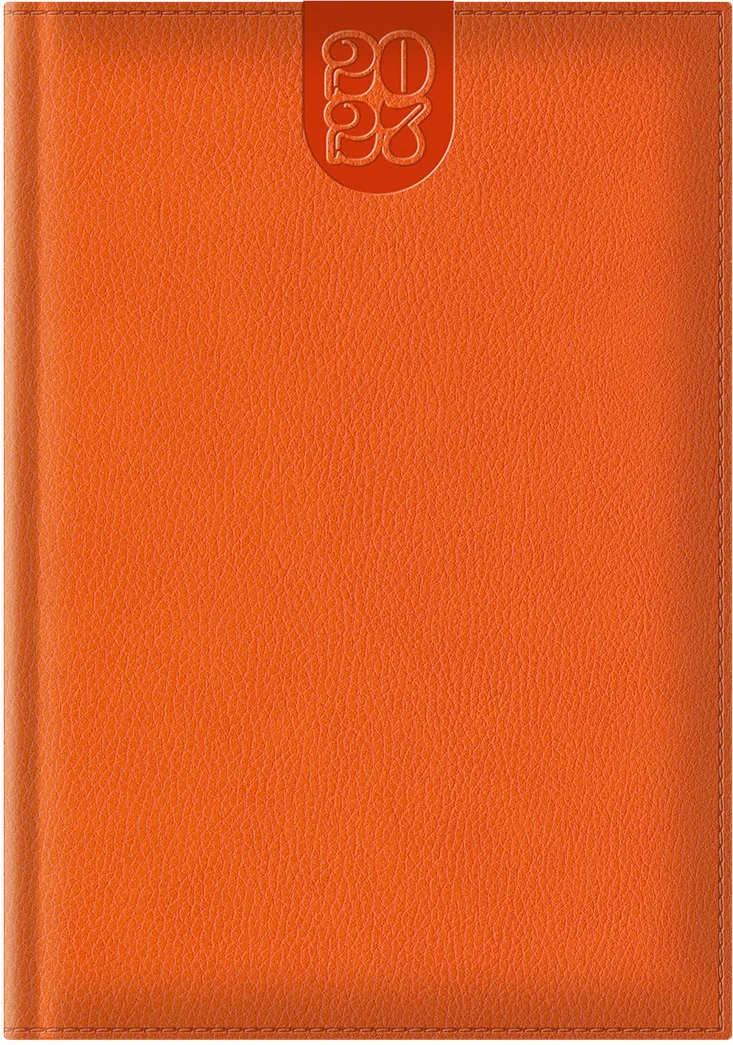 Agenda Dakota A5, datata, hartie ivory, coperta portocaliu
