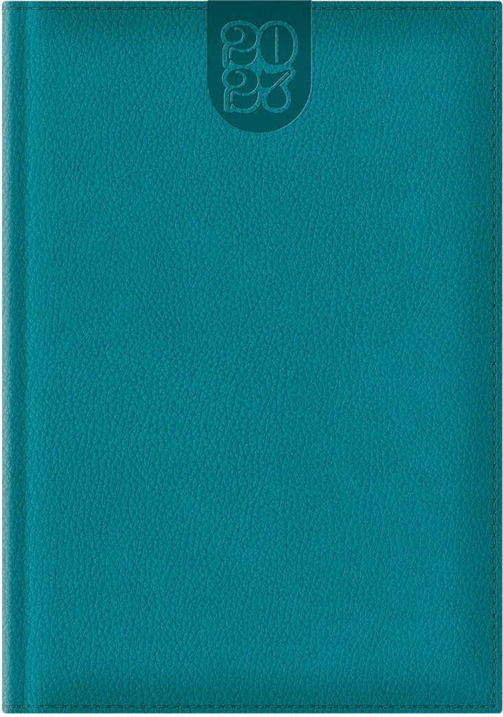 Agenda Dakota A5, datata, hartie ivory, coperta turcoaz