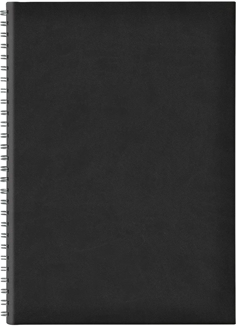 Agenda B5 TUCSON, nedatata, hartie offset alb, spira ascunsa, coperta negru
