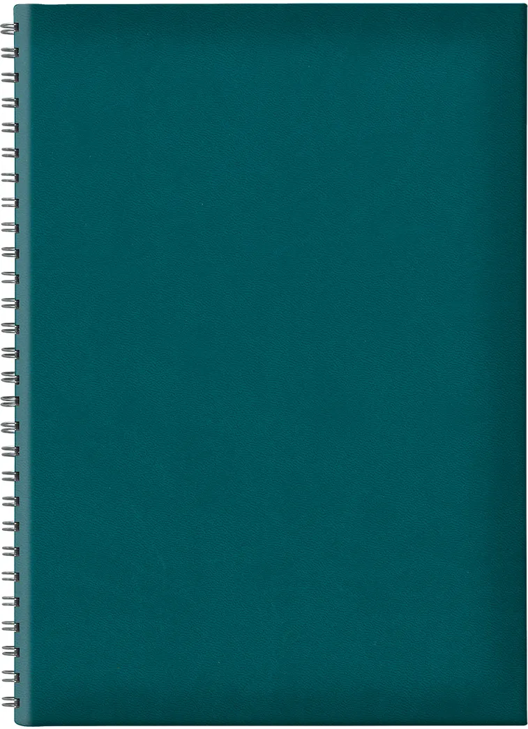 Agenda B5 TUCSON, nedatata, hartie offset alb, spira ascunsa, coperta verde petrol