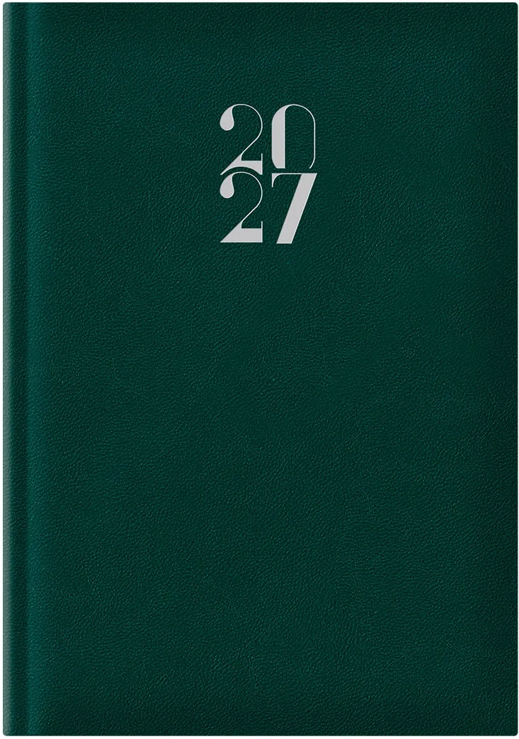 Agenda Artilux A4, datata, hartie ivory, coperta verde