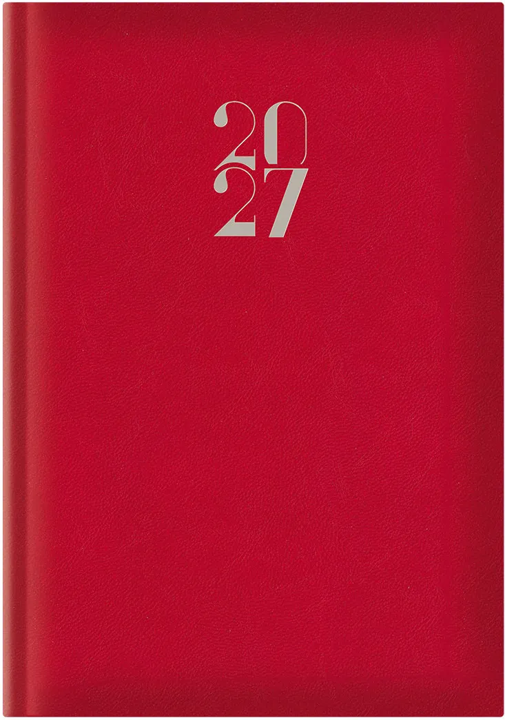 Agenda Artilux A5, datata, hartie ivory, coperta rosu