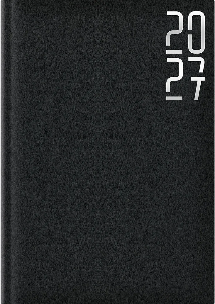 Agenda Artibest A5, datata, hartie offset alb, coperta negru