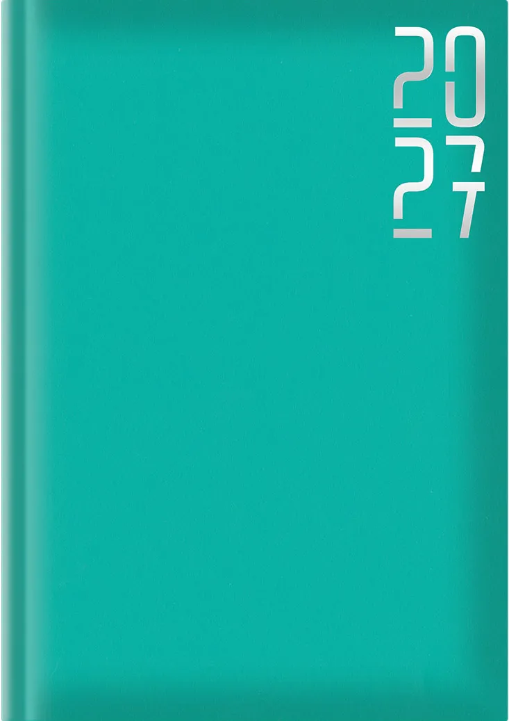 Agenda Artibest A5, datata, hartie offset alb, coperta turcoaz