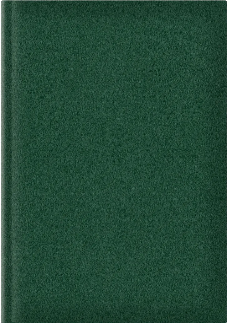 Agenda A5, nedatata, hartie offset alb, coperta verde