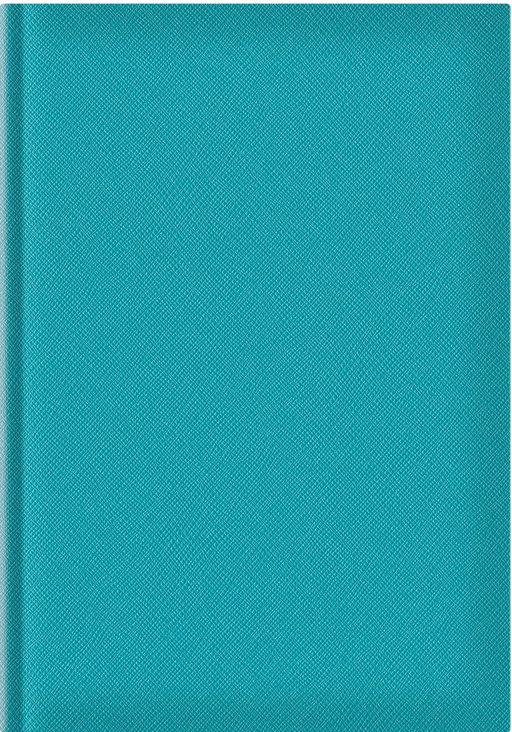 Agenda Adria A5, nedatata, hartie ivory, coperta turcoaz