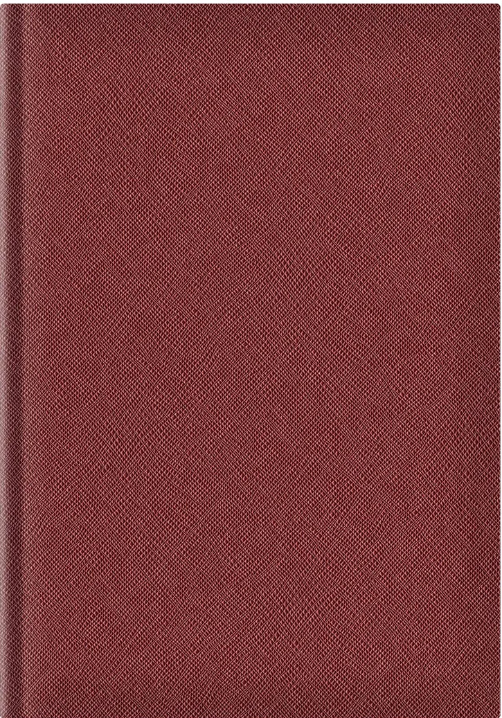 Agenda Adria A5, nedatata, hartie ivory, coperta maro roscat