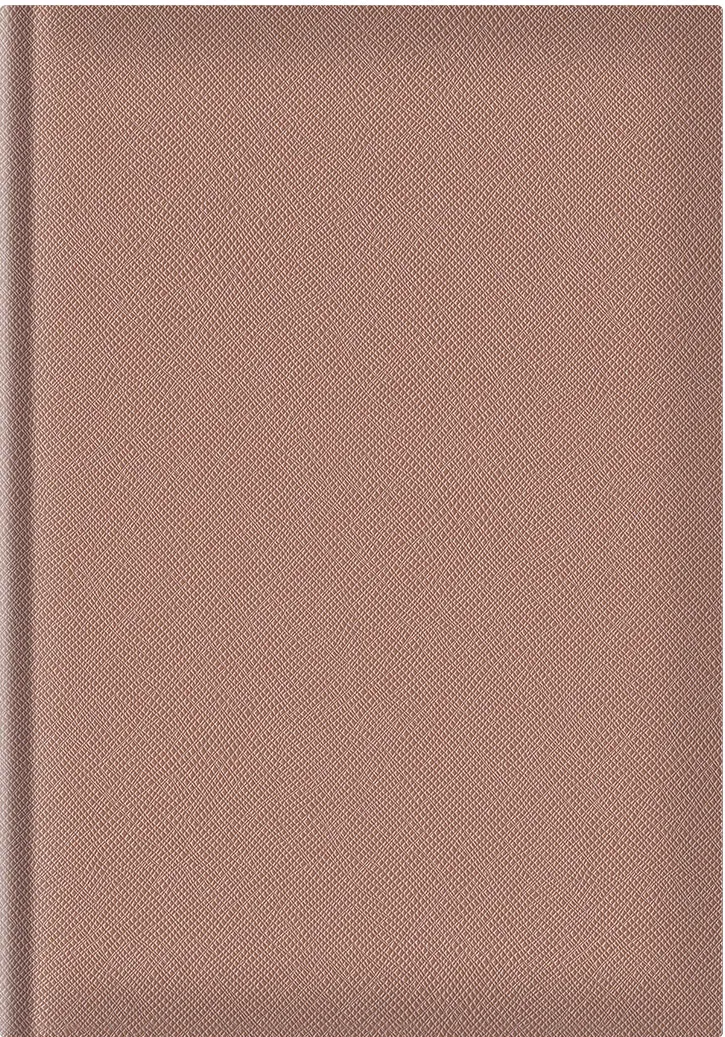 Agenda Adria A5, nedatata, hartie ivory, coperta auriu roze