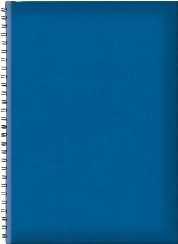 Agenda Tucson B5, nedatata, hartie offset alb, spira ascunsa, coperta albastru