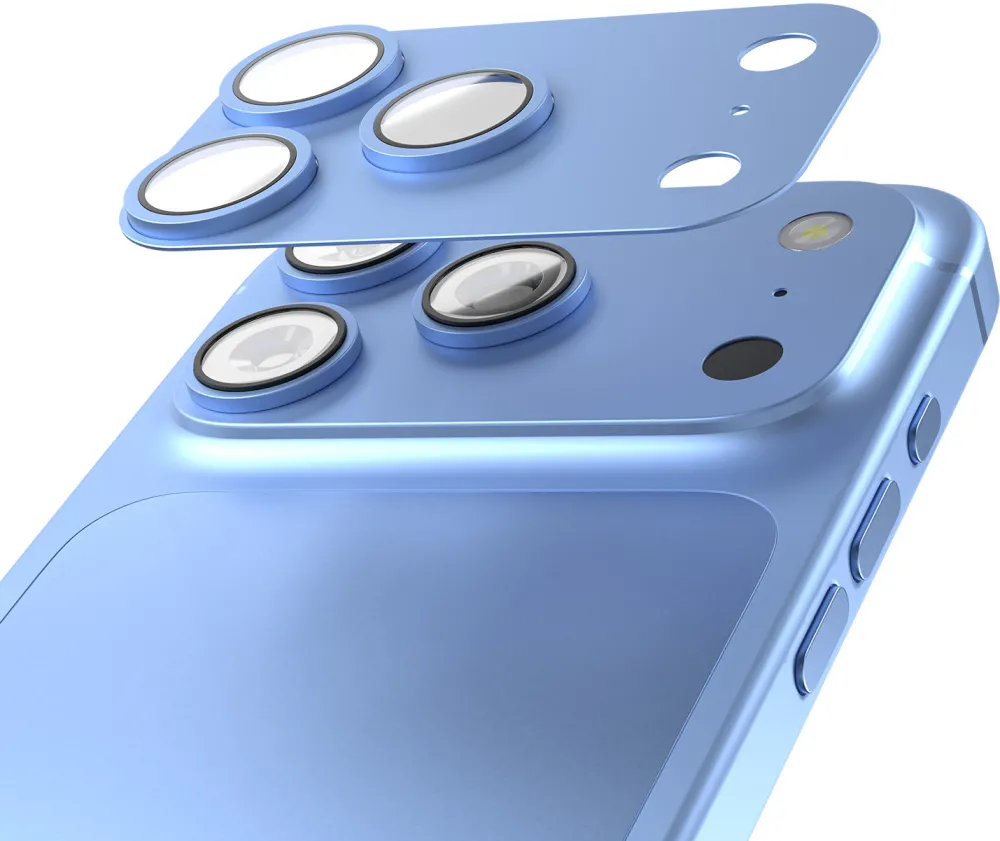 Etteri full camera lens guard for iPhone 18 Pro sky blue
