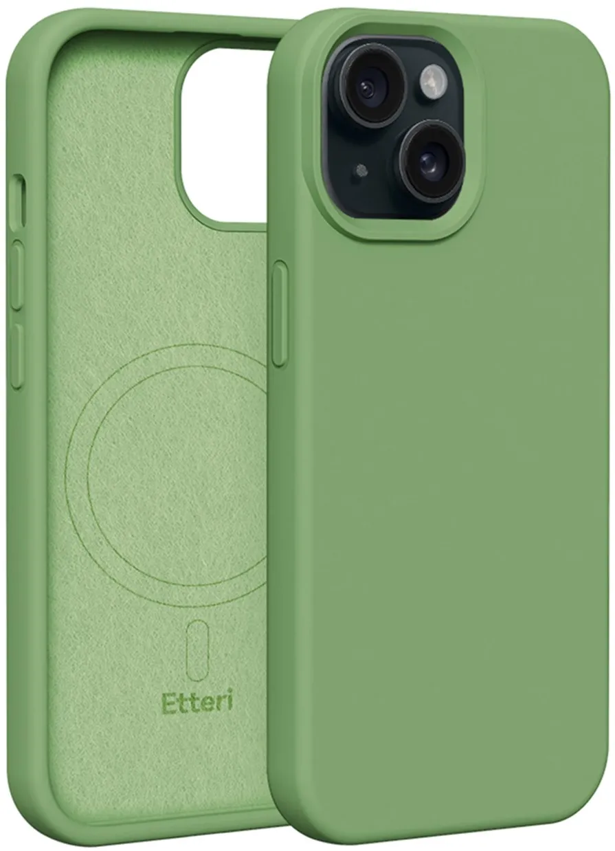Etteri Silicone Mag case for iPhone 13 6,1" light green
