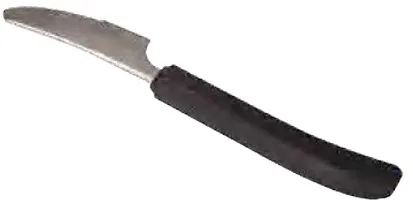 Knife with ergonomic handle straight