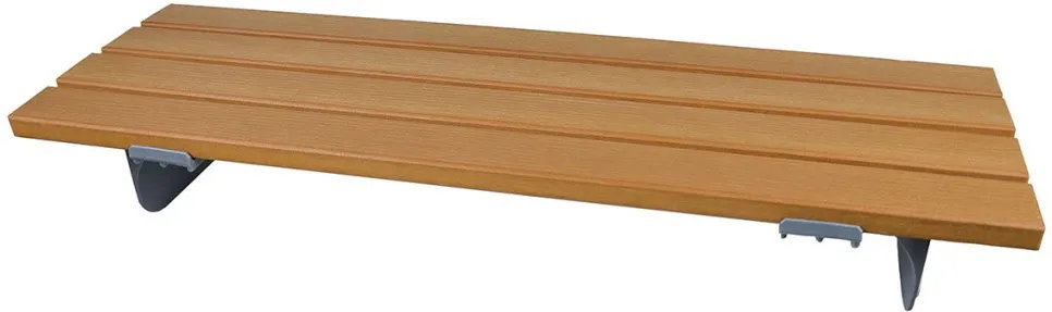 Bath seat with wooden slats