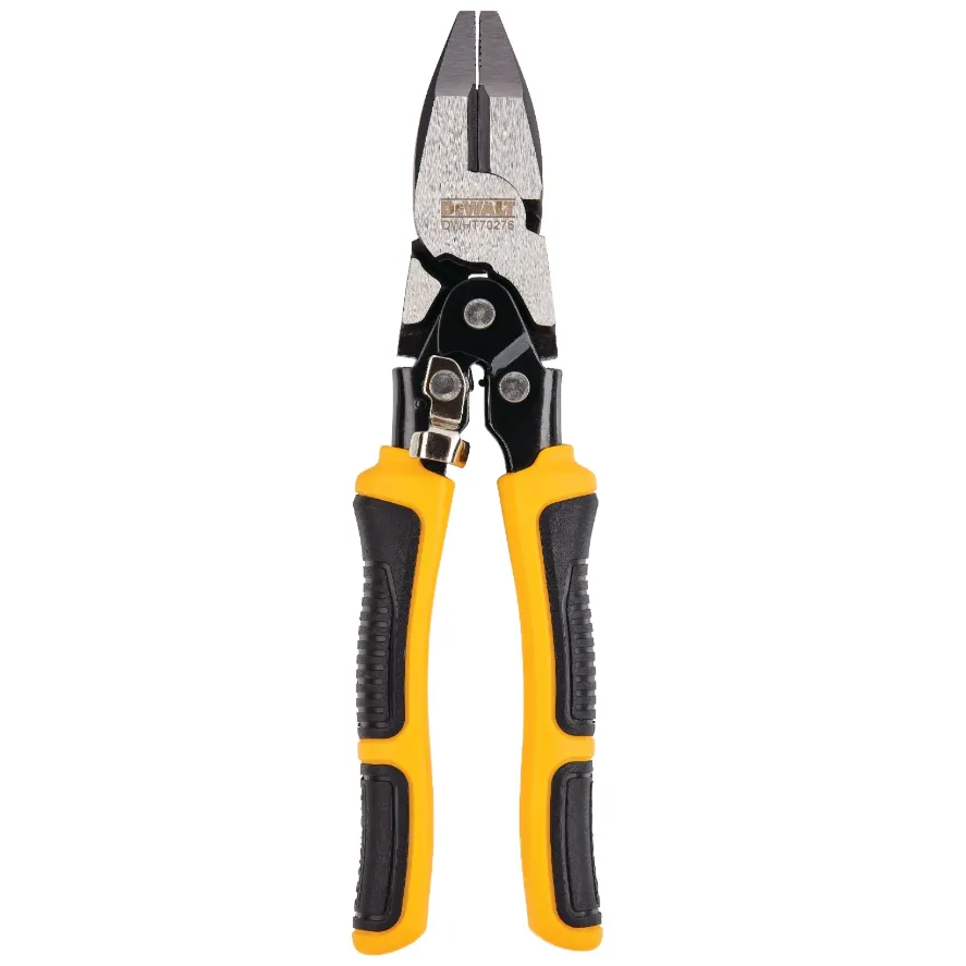 Cleste cu actiune compusa DeWALT DWHT0-70276, design dinti incrucisati pentru prindere superioara, lame calite prin inductie, manere bi-material pentru prindere si confort, design cu arc pentru operare usoara, mecanism de blocare