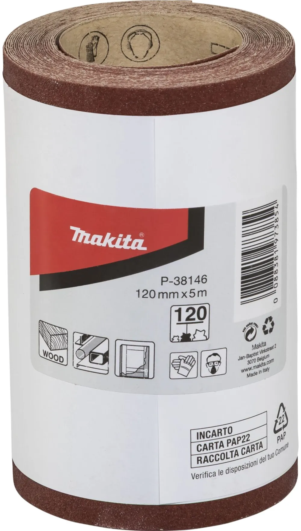 Makita Sanding Roll     120mmx5m K120