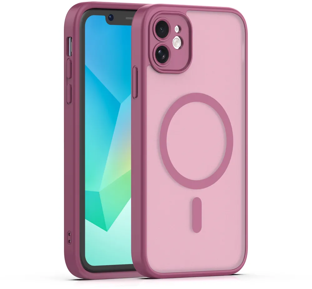 Mag Matt case for iPhone 11 maroon camera protection