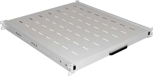 Sliding shelf for 19 inches rack cabinets 500mm grey