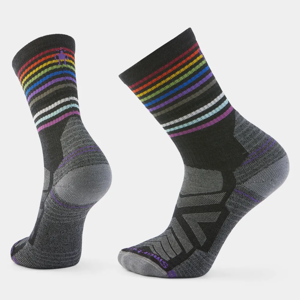 Smartwool - sosete merino - Crew | Light Cushion | Hike Pride - Charcoal - L (42-45)