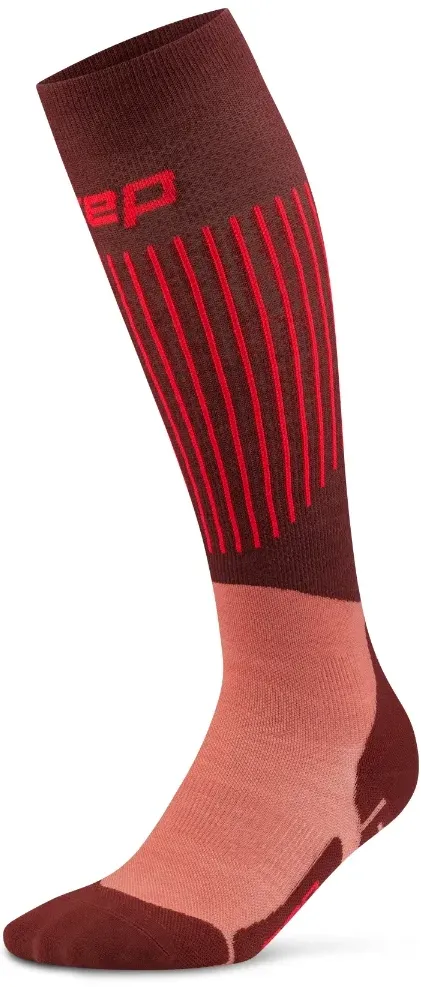 CEP - sosete compresie tall - Ski Ultralight 3.0 W - brown | dark red - III